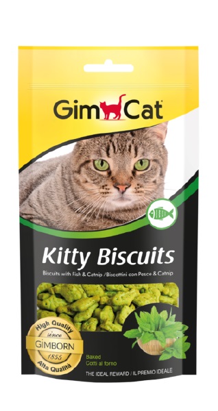 GimCat Kitty Biscuits With Fish & Catnip 40g 4002064406756