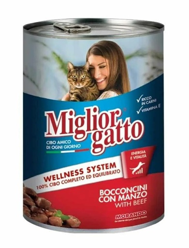 [Miglior] Miglior Gatto Chunks with Beef 405gm 8007520012126