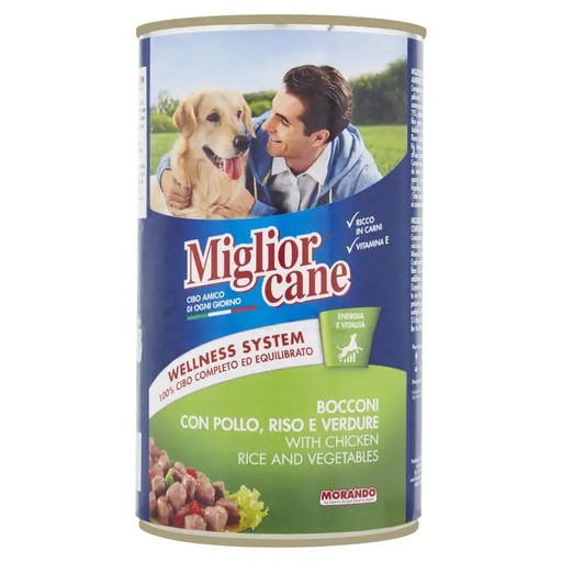 [Miglior] Miglior Cane Chunks with Chicken, Rice, and Vegetables 1250g 8007520015233