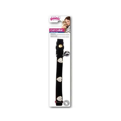 [Pawise] Pawise Cat Collar Diamond Heart Black 8886467580123