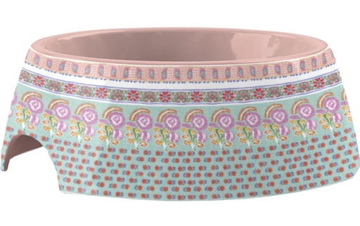 [Tarhong] Tarhong Flower Fields Pet Bowl Extra Small Pink 5.3" x 1.9"/1 Cups 789313595877